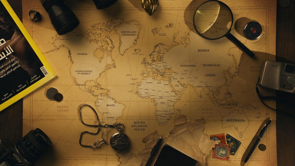 treasure map travel process discovery